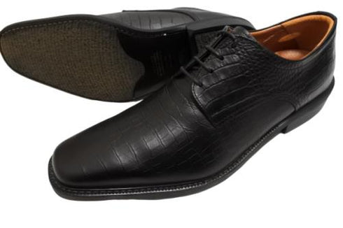 【KANEKA designo5103 ブラック】幅広4E 型押しレザービジネスシューズ